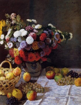 Flowers and Fruit Claude Monet floral Oil Paintings